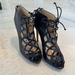 ALEXANDRE BIRMAN black 7/12 open toe shoe. Excellentt conditionn.